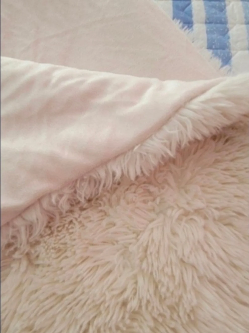 White Faux Fur Throw Blanket